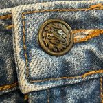 VTG 80s 90s youthful cottagecore whimsy floral fabric detail denim mini skirt 26 Photo 4