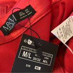 NWT Metalic red body hugging tube midi dress Size M Photo 8