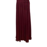 Azazie  Bridesmaid Prom Formal Dress Size A4‎ Maroon Chiffon Floor Length Halter Photo 2