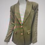 Ramy Brook  OVERSIZED OLIVE MAVE LACE UP SLEEVE BLAZER SIZE 4 Photo 6