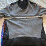 Athleta Charcoal Heather Gray Madera Sweatshirt Wool Cable Knit Sz Medium Photo 6