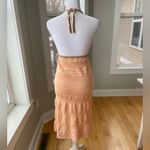 Earthbound  Trading Co Peach Pointelle Crochet Halter Summer Dress Size XL Photo 2