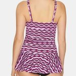 Swim Solutions Women's Purple/Black Spring Play 1 Piece Skater Swim Dress sz 10 Purple Photo 2