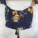 Zaful Bi@ Fang 2Piece Outfit Floral Drawstring Ruched Top & Smocked Shorts; S Photo 10