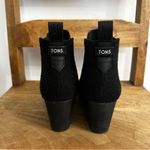 Toms Suede Kelsey Wedge Ankle Boots Women’s size 8 Black heels booties fall Photo 4