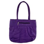 Vintage 1980 Purple Woven Burlap Embroidered Shoulder Bag Purse Beverly Goldberg Photo 6