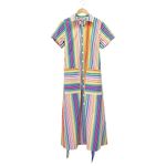 Christopher John Rogers x Target Rainbow Stripe Belted Shirt Dress Size 2 Cotton Red Photo 3