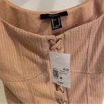 Forever 21 NWT Ribbed Peach Corset Tank Top With Tie Front Detail Size Medium Photo 3