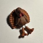 Handmade Autumn / Fall Thanksgiving Turkey Brooch Pin Brown Photo 2