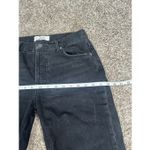 Free People  Distressed Maggie Mid Rise Straight Leg Jeans Black Ankle Size 26 Photo 10