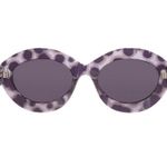 Alala NWT ALAIA Grey/Grey Oval Shape 52mm Designer Sunglasses Photo 5