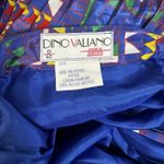 Vintage Dino Valiano Skirt Womens 40 Blue Abstract Pleated West Germany 80s Photo 2
