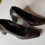 Coach  All Leather Brown Made in Italy Pumps Square Toe Size 6.5B Photo 0