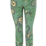 LuLaRoe Green Floral Paisley Print Leggings Plus Size 1X Tall & Curvy T&C TC Photo 5