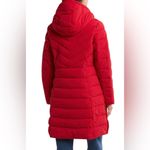 Michael Kors NWT   Hooded 450 Fill Power Longline Puffer Jacket L Crimson Photo 1