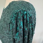 Nanette Lepore  Teal Sequin Long Sleeve Dress Photo 14