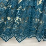 Jen's Pirate Booty  Teal Geometric Lace Dress see Measurements ( oversized) Photo 3