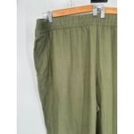 Old Navy  Women Wide Leg Linen Pants 3X Green Comfort Waistband Coastal High Rise Photo 2