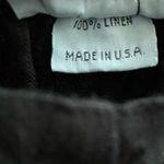 Bryn Walker  Size M 100% Linen Crop Pants Black Made In USA Elastic Waist Pull On Photo 4