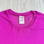 No Boundaries  Small 4-6 Hot Pink Sheer Retro Crop Top Short Sleeve Photo 4