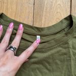 Olive Green Women's Oversized Crop Top XS NWOT Photo 2
