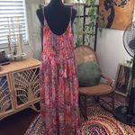 Free People  Juliana Cherry Combo Abstract Flowy Maxi Dress Photo 1