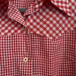 Vintage Jori California Red Gingham Western Button Up Shirt 70s Retro Blouse Photo 4