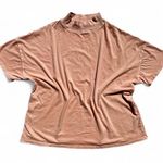 Free People  Fearless Mock Neck Tee Coral Mist Color Tee Women’s Small  Photo 0