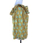 J.Crew  Blouse Women’s Size 14 Yellow Off Shoulder Elephant Print Ruffle Cropped Photo 1