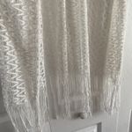 Alexa Stella Womens Small White Open Lace Swim Coverup Boho Festival Fringe Photo 2