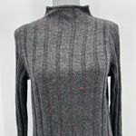 Madewell Donegal Rolled Mock Neck Ribbed Sweater Dress AF500 - Donegal Coal Photo 3