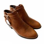American Eagle New Brown Zip Buckle Ankle Boots Photo 13