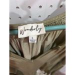 Wonderly  Olive Green Tiered Smocked V Neck Sleeveless Tank Top Women's L Photo 3