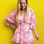 Miami Floral Paisley Romper with Ruffle Hems Photo 0