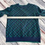 Lands’ End Cotton Blend Plaid Crewneck Sweater​ Blue Photo 5