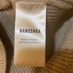 Nanushka belted bell sleeve knit mini dress color stone size S Photo 4