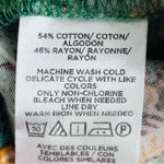 Loft  size medium green floral print long-sleeve button-down shirt Photo 5