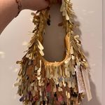 ZARA TJ Maxx Marshall's viral gold hand beaded sequin shoulder bag bead bag Photo 4