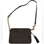 Michael Kors ✨ Ginny Brown Black logoed Crossbody Bag✨ Photo 2