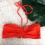 Parker Ruched Bandeau Bikini Top in Tangerine Photo 5