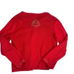 Christmas Red Cardigan with Festive Patterns Size M Photo 6
