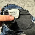 Torrid Blue Distressed Jean Shorts with Frayed Hem Photo 2