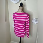 Vineyard Vines Bright Pink & White Striped Lightweight Sweater Size Small Photo 12