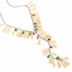 Betsey Johnson  Stay Wild Raffia Y-Shaped Necklace Photo 1