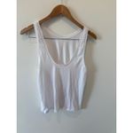 Athleta White Cropped Twist Front Tank Top Size M Photo 1