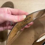 Coach  Shimmer Sandal Black Leather Studded Thong Flip Flop Size 10 Photo 6