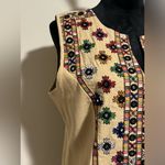 Soft Surroundings EUC  Cream Sleeveless Top with Floral Mirror size large Photo 1