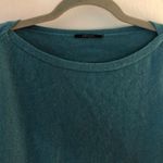 Elie Tahari Cashmere Sweater Teal Braided Sleeve Boat Neck GUC Sz S (?) See Dsx Photo 2