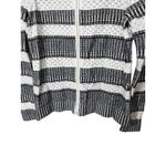 Talbots  Cardigan Sweater Womens Small Black White Striped Zip Up Knit‎ Photo 2