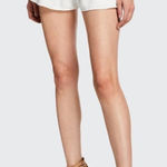 Ramy Brook  Pamela Pleated Shorts Women's 8 White High Rise Wide Leg Photo 0